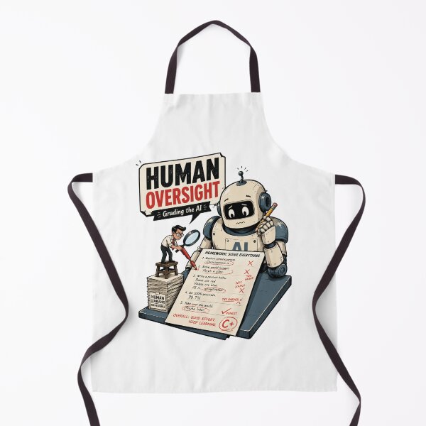 Item preview, AI Human Oversight Funny Tech Saying designed and sold by ExprezzDesigns.