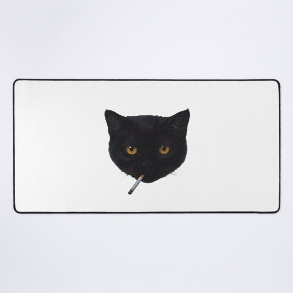 Item preview, Cool Black Cat Smoking Cigarette Portrait Tee designed and sold by StranHabesre51.