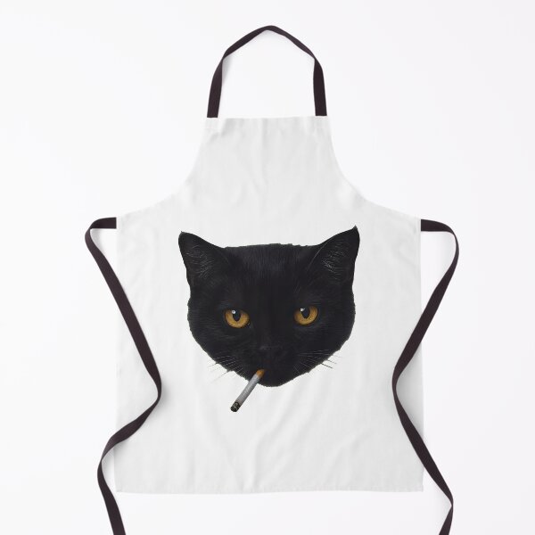 Item preview, Cool Black Cat Smoking Cigarette Portrait Tee designed and sold by StranHabesre51.