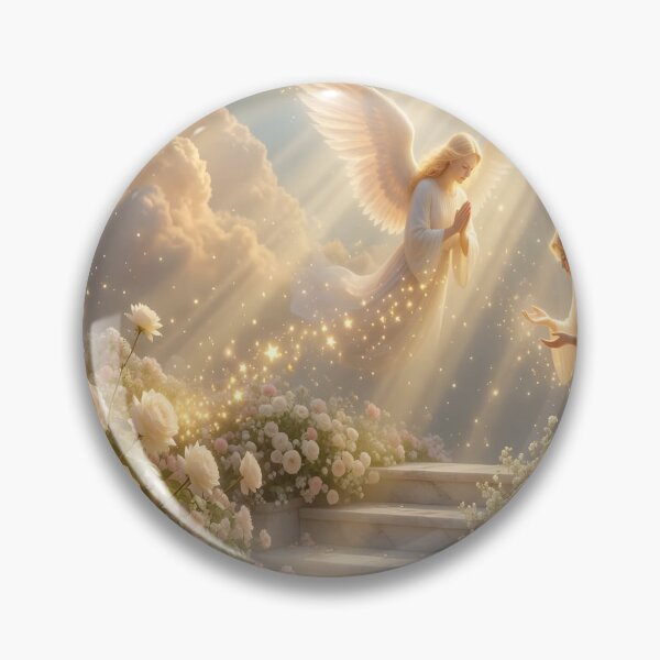 Item preview, Heavenly Angels Prayer Garden – Get Well Soon Fantasy Art designed and sold by DreamyWallVibes.
