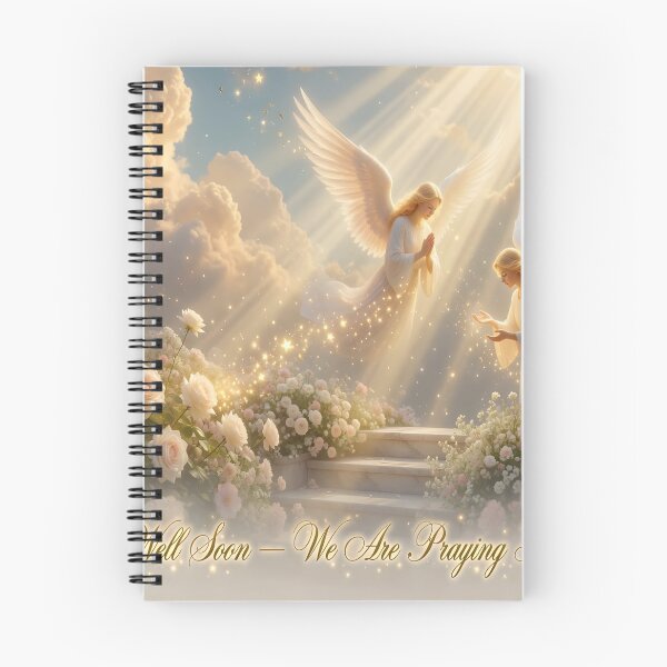 Item preview, Heavenly Angels Prayer Garden – Get Well Soon Fantasy Art designed and sold by DreamyWallVibes.