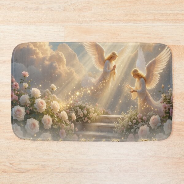 Item preview, Heavenly Angels Prayer Garden – Get Well Soon Fantasy Art designed and sold by DreamyWallVibes.
