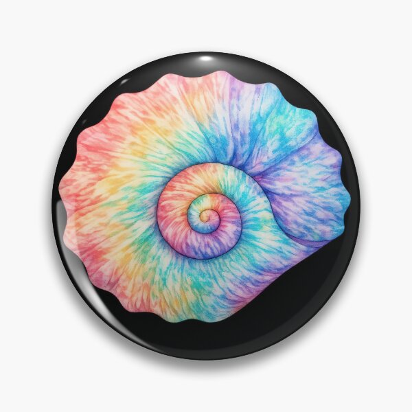 Item preview, Rainbow Tie-Dye Spiral Seashell designed and sold by jgvisualarts.