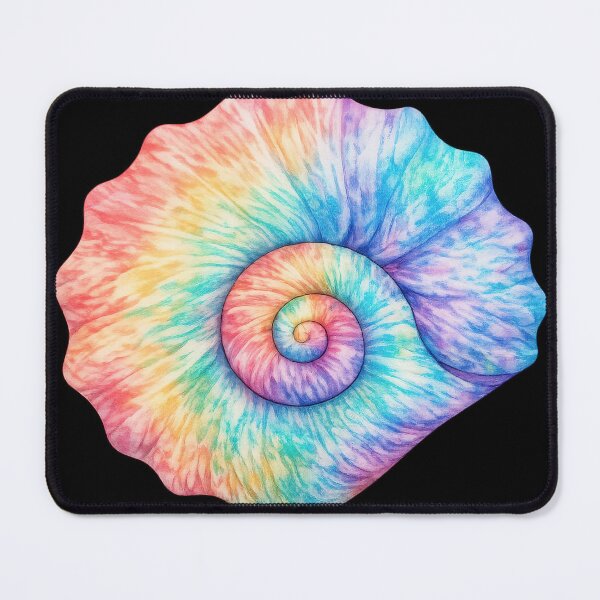 Item preview, Rainbow Tie-Dye Spiral Seashell designed and sold by jgvisualarts.