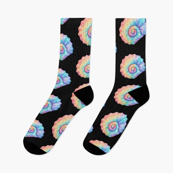 Item preview, Rainbow Tie-Dye Spiral Seashell designed and sold by jgvisualarts.