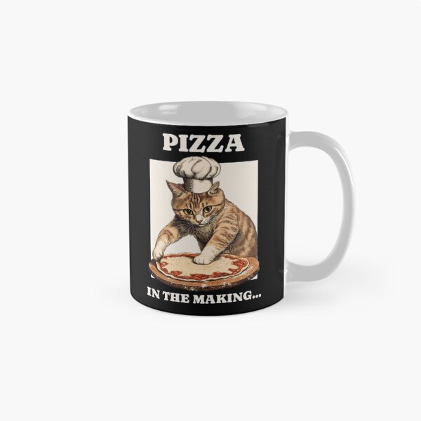 Item preview, Pizza In The Making Funny Vintage Chef Cat designed and sold by GenZFashion000.