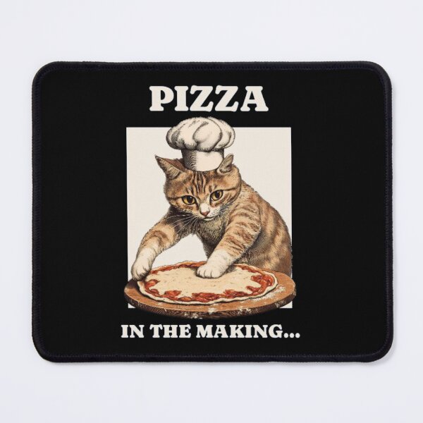 Item preview, Pizza In The Making Funny Vintage Chef Cat designed and sold by GenZFashion000.