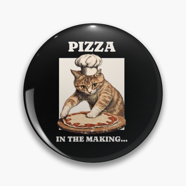Item preview, Pizza In The Making Funny Vintage Chef Cat designed and sold by GenZFashion000.