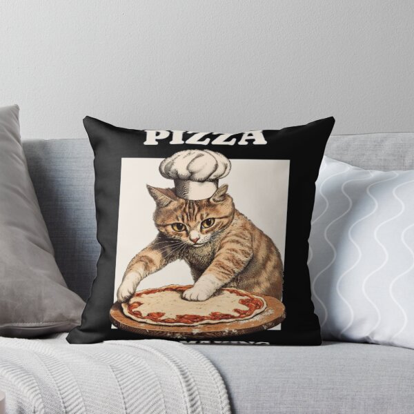 Item preview, Pizza In The Making Funny Vintage Chef Cat designed and sold by GenZFashion000.