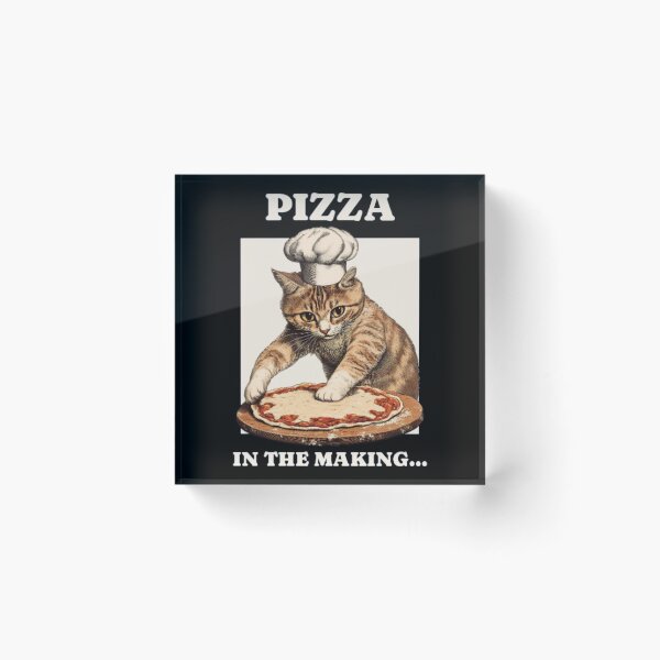 Item preview, Pizza In The Making Funny Vintage Chef Cat designed and sold by GenZFashion000.