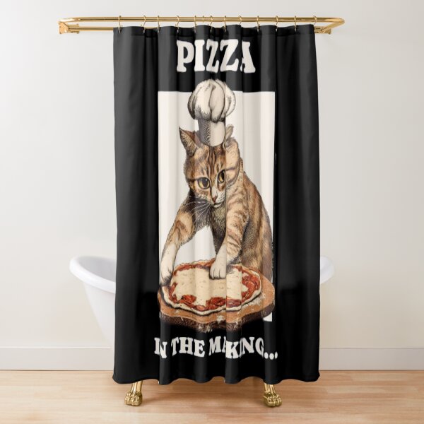 Item preview, Pizza In The Making Funny Vintage Chef Cat designed and sold by GenZFashion000.