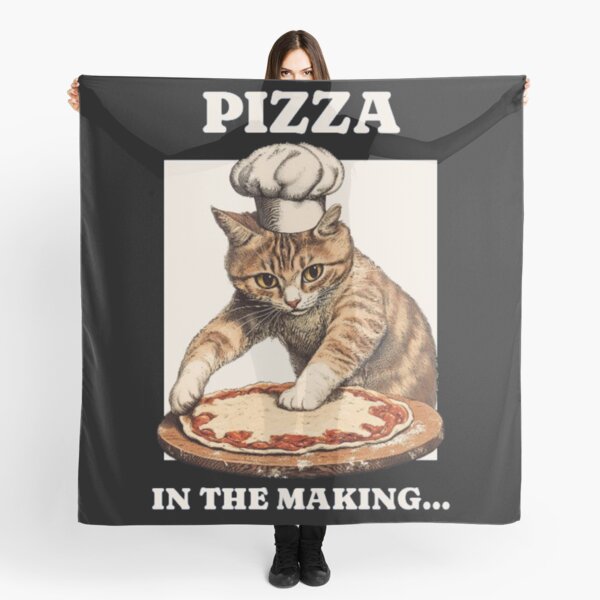 Item preview, Pizza In The Making Funny Vintage Chef Cat designed and sold by GenZFashion000.