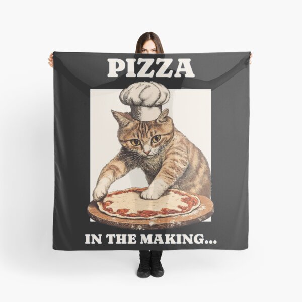 Item preview, Pizza In The Making Funny Vintage Chef Cat designed and sold by GenZFashion000.