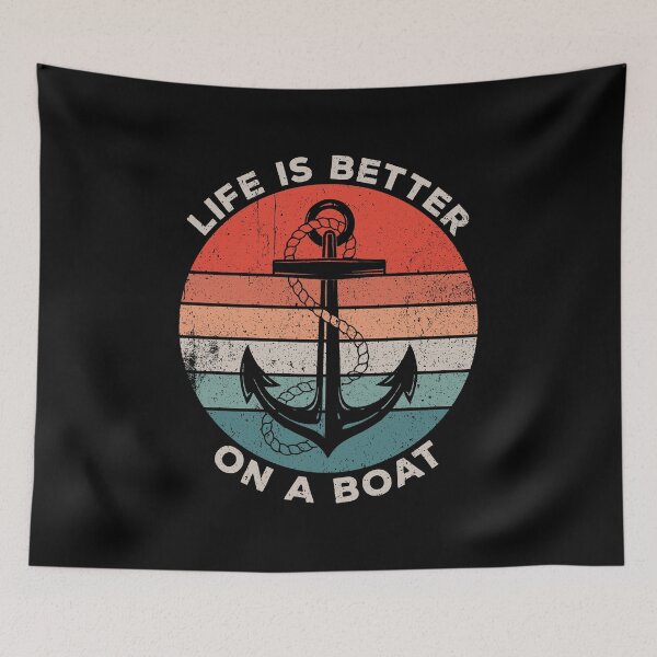 Item preview, Life Is Better On a Boat - Funny Boat Sailing Sailor Captain Gift designed and sold by anerahilsya.