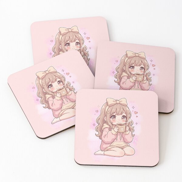 Item preview, Vintage Anime Girl Drinking Tea Cute Cozy Kawaii Aesthetic Gift for Tea Lovers and Introverts designed and sold by Im-Ara.