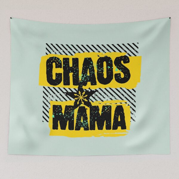Item preview, Chaos Mama 90s Grunge Black Yellow designed and sold by TackyTime.