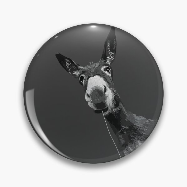 Item preview, Donkey Portrait Black White Art designed and sold by RamyGallery.