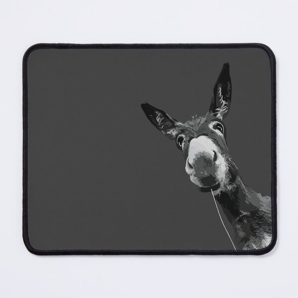 Item preview, Donkey Portrait Black White Art designed and sold by RamyGallery.