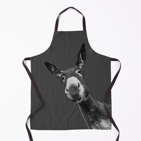 Item preview, Donkey Portrait Black White Art designed and sold by RamyGallery.