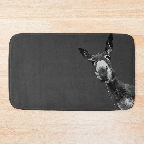 Item preview, Donkey Portrait Black White Art designed and sold by RamyGallery.