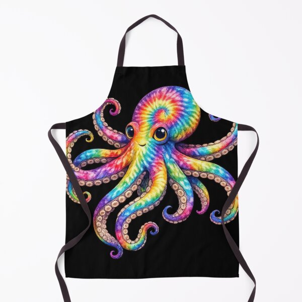 Item preview, Cute Rainbow Tie-Dye Octopus designed and sold by jgvisualarts.