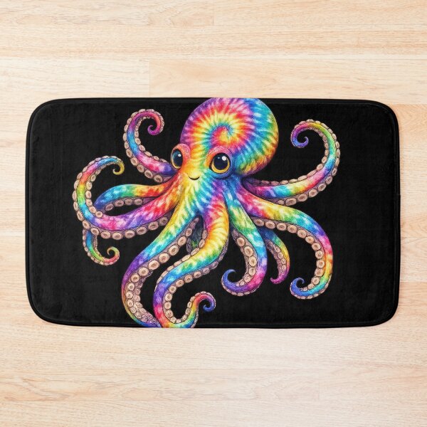 Item preview, Cute Rainbow Tie-Dye Octopus designed and sold by jgvisualarts.