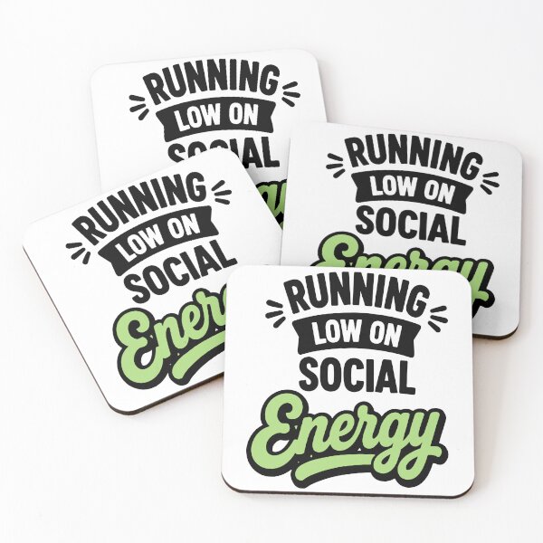 Item preview, Running Low On Social Energy Funny Introvert Humor designed and sold by Magmashup.
