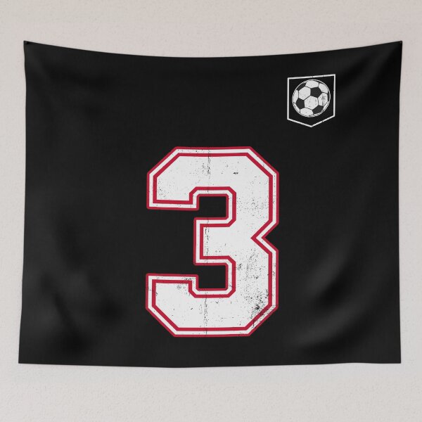 Item preview, Soccer player Jersey number 3 Soccer Fans designed and sold by BernoNickel.