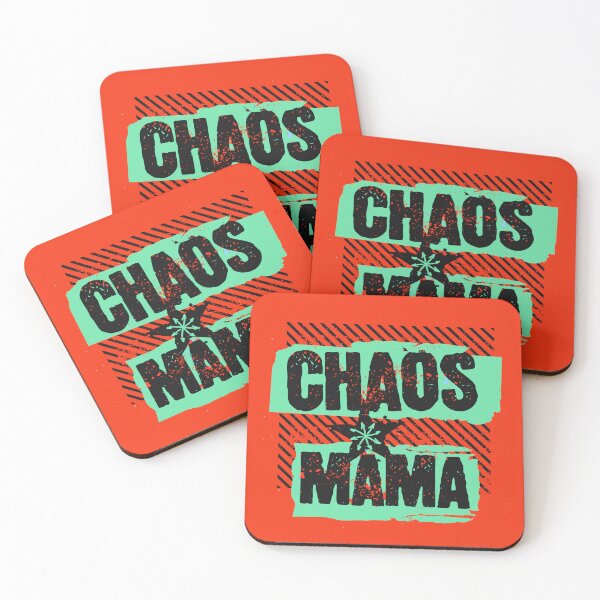Item preview, Chaos Mama Edgy Skater Orange Turquoise designed and sold by TackyTime.