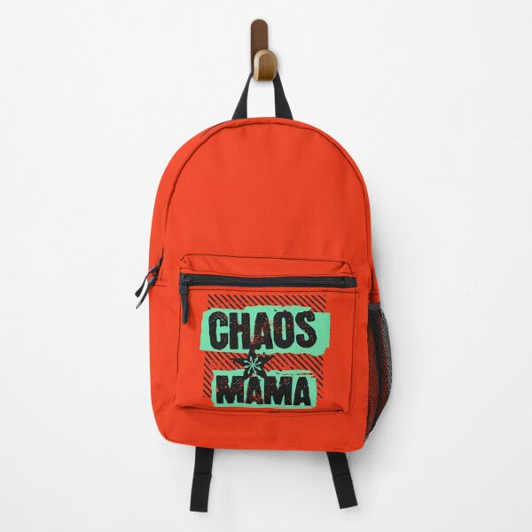 Item preview, Chaos Mama Edgy Skater Orange Turquoise designed and sold by TackyTime.