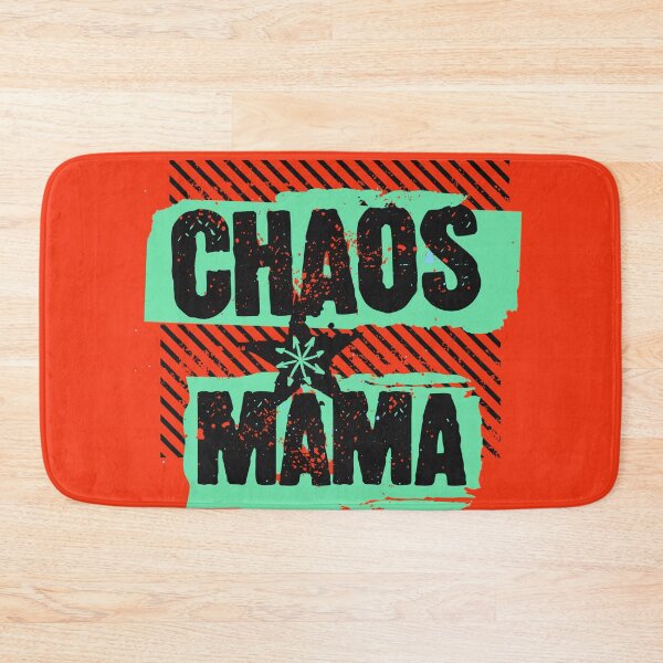 Item preview, Chaos Mama Edgy Skater Orange Turquoise designed and sold by TackyTime.