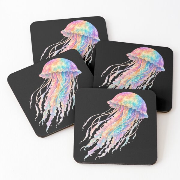 Item preview, Rainbow Tie-Dye Watercolor Jellyfish designed and sold by jgvisualarts.