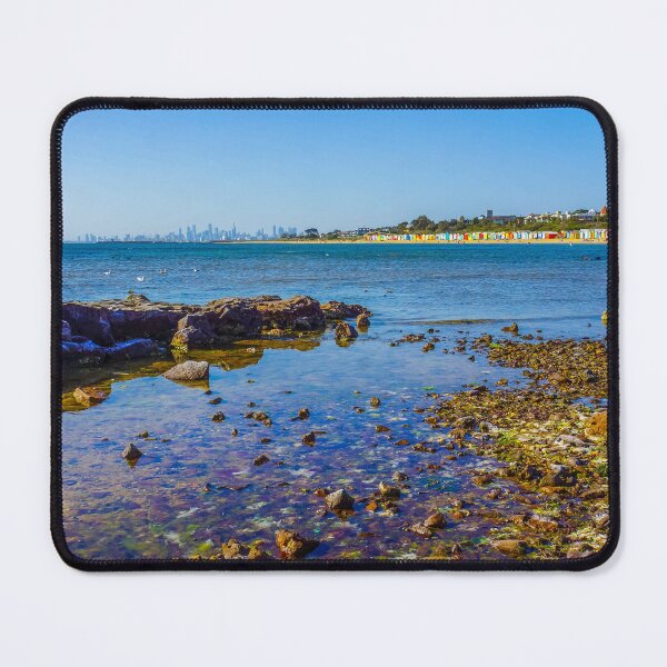 Item preview, A View to the Brighton Bath Huts and the Melbourne CBD designed and sold by Steven Jodoin.