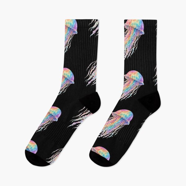 Item preview, Rainbow Tie-Dye Watercolor Jellyfish designed and sold by jgvisualarts.