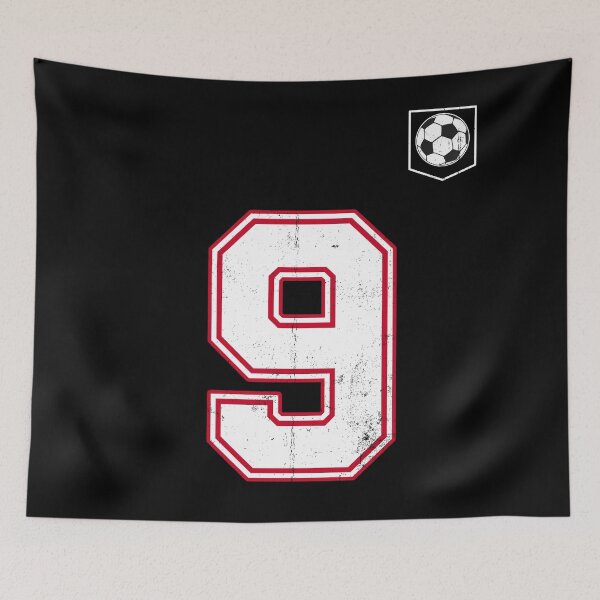Item preview, Soccer player Jersey number 9 Soccer Fans designed and sold by BernoNickel.