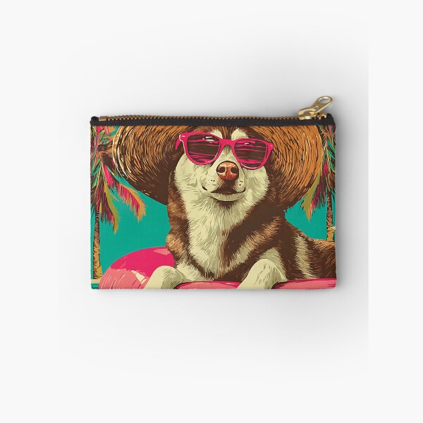 Item preview, Summer Husky with Sunglasses Cute Dog Tropical Pool Party designed and sold by Littermin.