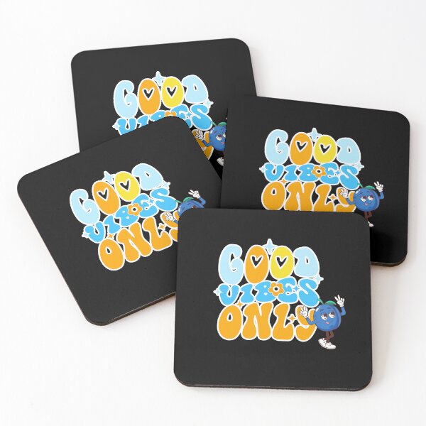 Item preview, Good Vibes Only Cute Groovy Blueberry Cartoon designed and sold by thazinart.
