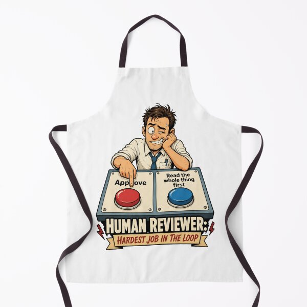 Item preview, AI Human Oversight – Human Reviewer Humor designed and sold by ExprezzDesigns.