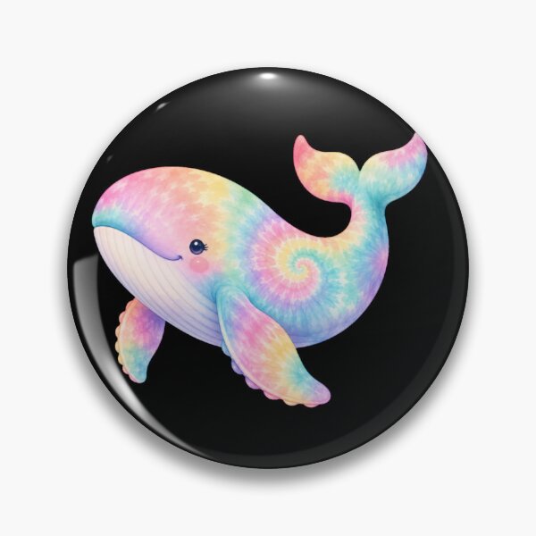 Item preview, Cute Rainbow Tie-Dye Whale designed and sold by jgvisualarts.