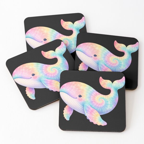 Item preview, Cute Rainbow Tie-Dye Whale designed and sold by jgvisualarts.