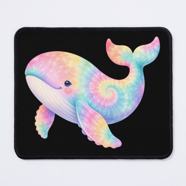Item preview, Cute Rainbow Tie-Dye Whale designed and sold by jgvisualarts.