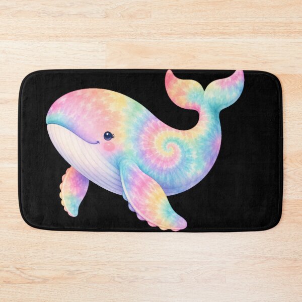 Item preview, Cute Rainbow Tie-Dye Whale designed and sold by jgvisualarts.