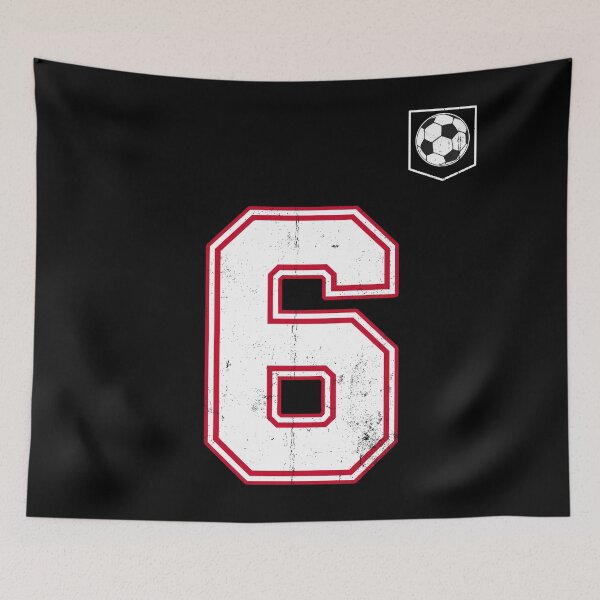 Item preview, Soccer player Jersey number 6 Soccer Fans designed and sold by BernoNickel.