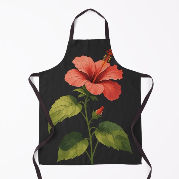 Item preview, Bright Hibiscus Flower with Lush Leaves. designed and sold by MissYouONLY.