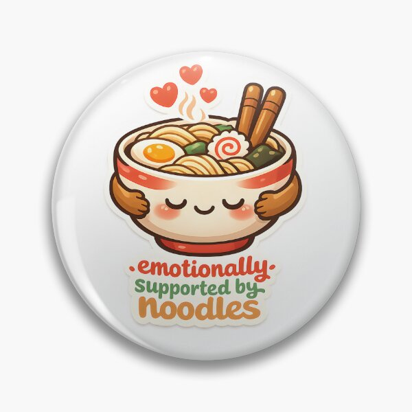 Item preview, Emotionally Supported By Noodles Cute Ramen Design designed and sold by Naviora.