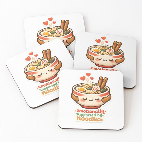 Item preview, Emotionally Supported By Noodles Cute Ramen Design designed and sold by Naviora.