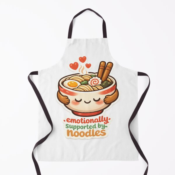 Item preview, Emotionally Supported By Noodles Cute Ramen Design designed and sold by Naviora.