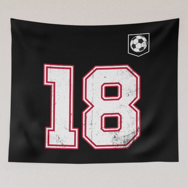 Item preview, Soccer player Jersey number 18 Soccer Fans designed and sold by BernoNickel.