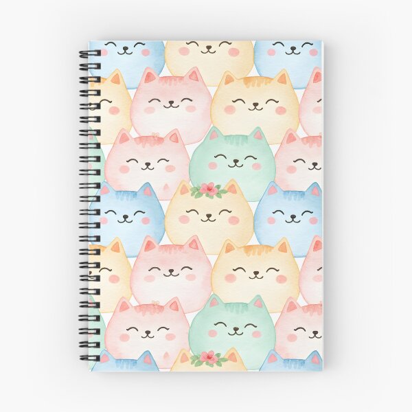 Item preview, Cute Pastel Cat Seamless Pattern designed and sold by naragon4289.