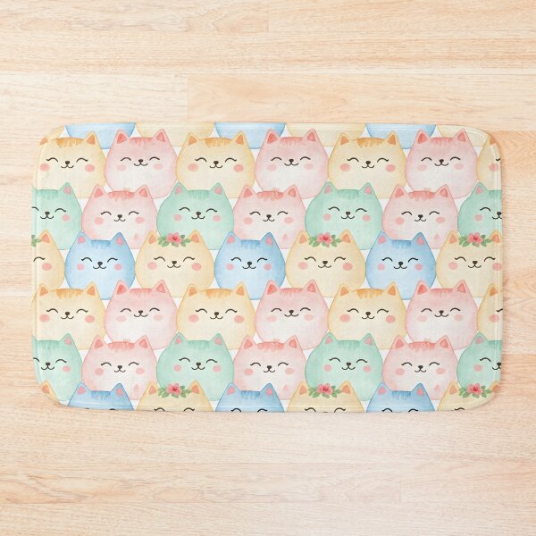 Item preview, Cute Pastel Cat Seamless Pattern designed and sold by naragon4289.